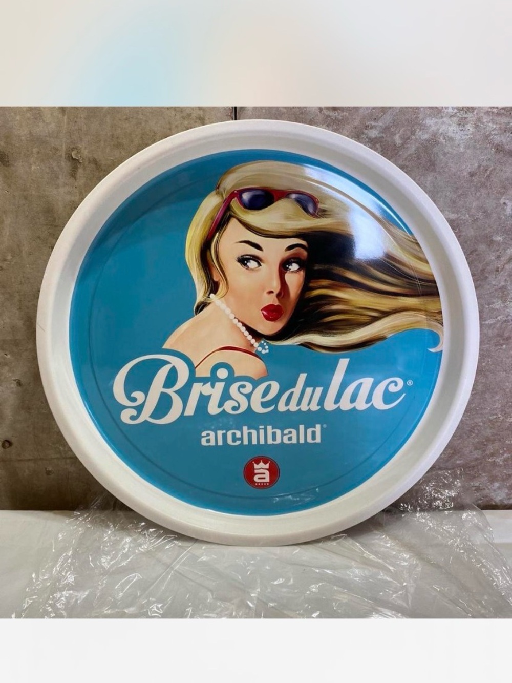 Brise du Lac Retro Archibad Blue Wall Art Sign